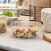 resq® SelloPlus® Deli Container Hinged With Flat Lid 8 OZ PET Clear Rectangle 200/Case