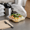 Clover Take-Out Container Hinged With Dome Lid XL 9.23X9.23X3 IN PP Clear Square 150/Case