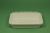 Take-Out Container Base & Lid Combo With Dome Lid 16 OZ Plastic White Clear Rectangle 150/Case