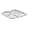 Culinary Squares® Lid Dome 1 Compartment PP Clear Square For Container Unhinged Anti-Fog 300/Case