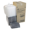 Half Rib Take-Out Container Base & Lid Combo With Dome Lid 34.3 OZ MFPP OPS Black Clear Rectangle Anti-Fog 90/Case
