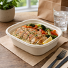 Take-Out Container Base Large (LG) 44 OZ 8.7X6.7X3.1 IN Pulp Fiber Kraft Rectangle 400/Case