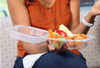 Take-Out Container Hinged Large (LG) 3 Compartment PP Clear 150/Case