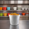 Classic Line Bucket & Tub Base 86 OZ HDPE White Round 200/Case