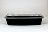 Take-Out Container Base & Lid Combo 56 OZ Plastic Black Clear Rectangle 100/Case