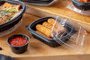 Take-Out Container Base 6.125X4.875X1.125 IN MFPP Black Rectangle 250/Case