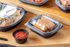 Take-Out Container Base 6.125X4.875X1.125 IN MFPP Black Rectangle 250/Case