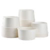 Karat® Food Container Base 24 OZ Double Wall Poly-Coated Paper White Round 600/Case