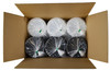 Take-Out Container Base & Lid Combo With Dome Lid 18 OZ Plastic Black Clear Round 150/Case