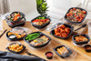 MealMaster® Take-Out Container Base Large (LG) 9.375X8X1.5 IN MFPP Black Rectangle 250/Case