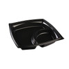 The BOTTLEBOX ® Take-Out Container Base 9X9X1.6 IN PP Black Square With Soup Compartment 400/Case