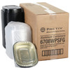 Take-Out Container Base & Lid Combo 22 OZ Aluminum OPS Black Gold Clear Oval 100/Case