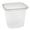 Deli Container Base 24 OZ RPET Clear Square 480/Case