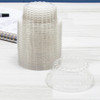 Solo® Lid Dome 3.509X1.5 IN 1 Compartment PET Clear For 5 OZ Container Unhinged No Hole 100 Count/Pack 10 Packs/Case