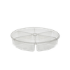 Deli Serving Tray 64 OZ 6 Compartment PET Clear Round 100/Case