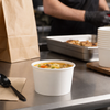 Food Container Base 16 OZ Paper White Squat 500/Case