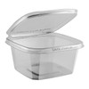 Safe Pinch® Take-Out Container Hinged 6X6 IN RPET Clear Square Tamper-Evident 300/Case