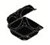 The BOTTLEBOX ® Take-Out Container Hinged 6X6X3 IN RPET Black Square 250/Case
