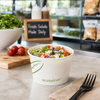 Deli Container Base 12 OZ PLA White Green Round 1000/Case
