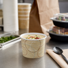Food Container Base 10 OZ Double Wall Poly-Coated Paper Champagne Round 1000/Case