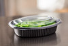 Casserole Take-Out Container Base With Dome Lid 7.875X5.25X2.5 IN MFPP Black Oval 252/Case