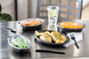 Casserole Take-Out Container Base With Dome Lid 7.875X5.25X2.5 IN MFPP Black Oval 252/Case
