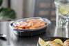 Casserole Take-Out Container Base With Dome Lid 7.875X5.25X2.5 IN MFPP Black Oval 252/Case