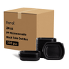 Take-Out Container 24 OZ PP Black Microwave Safe 300/Case
