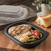 Carlisle Foodservice Products® ProEx Take-Out Container Base 7.8X6X1.5 IN PP Black Oval 250/Case