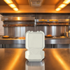 Take-Out Container Hinged 9X9X3.1 IN Polystyrene Foam White Square 200/Case