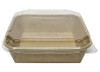 Take-Out Container Base 6X6X1.77 IN Paperboard Kraft Square 600/Case