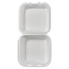 Take-Out Container Hinged 8.1X8.2X3 IN Polystyrene Foam White 200/Case