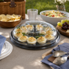 Deviled Egg Serving Tray Base & Lid Combo With Dome Lid 9.75X1.90 IN 12 Compartment 100/Case