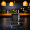 Darnel Naturals® Take-Out Container Hinged With Dome Lid 8X8 IN Polystyrene Foam Black Square 200/Case