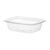 Deli Container Base & Lid Combo With Flat Lid 24 OZ PLA Clear Rectangle 200/Case