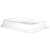 WorldView Lid Dome 6X8X1 IN 3 Compartment PLA Clear Rectangle For Compartment Tray 200/Case