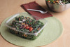 Deli Container Base & Lid Combo With Flat Lid 48 OZ PLA Clear Rectangle 200/Case