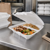 Regal Take-Out Container Hinged 9X9X4 IN 3 Compartment Polystyrene Foam White Vented Grease Resistant 200/Case
