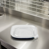 Evolutions® Lid 1 Compartment PET Square For Deli Container Unhinged Tamper-Evident Tamper-Resistant 400/Case