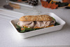 WorldView Take-Out Container Base 10X7 IN Sugarcane White Rectangle 200/Case