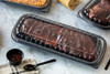 Full Slab Rib Take-Out Container Base & Lid Combo 41.9 OZ MFPP OPS Black Clear Rectangle Vented 80/Case
