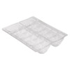 Ice Cream Sandwich Dessert Container Hinged 6 Compartment OPS Clear 200/Case