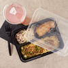 Karat® 32 OZ 3 Compartment PP Black Rectangle Microwave Safe 150/Case