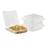 Take-Out Container Hinged 8X8 IN PP Clear 250/Case