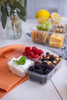 Greenware® Deli Container Base 16.4 OZ 4 Compartment PLA Clear Square Shallow 300/Case
