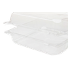 Take-Out Container Hinged 9X9 IN PET Clear 200/Case