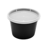 Karat® Deli Container Base & Lid Combo 16 OZ PP Black Injection Molded 240/Case