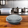 Take-Out Container Base & Lid Combo 24 OZ Plastic Black Round 150/Case