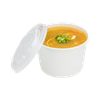 Food Container Base 16 OZ Paper PLA White Plain 500/Case