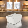 Victoria Bay #3 Take-Out Box Fold-Top 66 OZ Paper White 200/Case